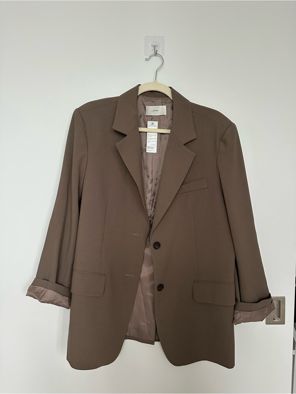 Cover Brown Single-Breasted Women's Blazer